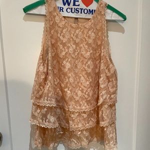 Lace tiered Anthropologie top